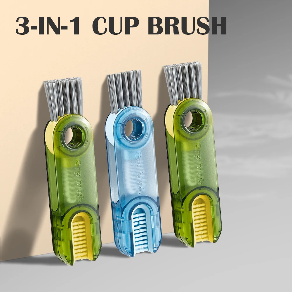 Cup Brush 3-in-1 Multi-Functional U-Shape for Cup Mouth Bottle and Mug Cleaning