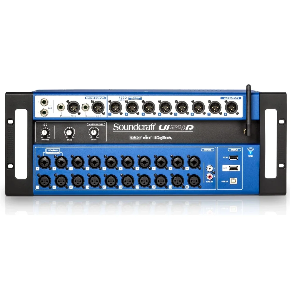 

Soundcraft Ui24R 24 Channels Rackmount Digital Audio Mixer with Remote Control and Multitrack USB Recording