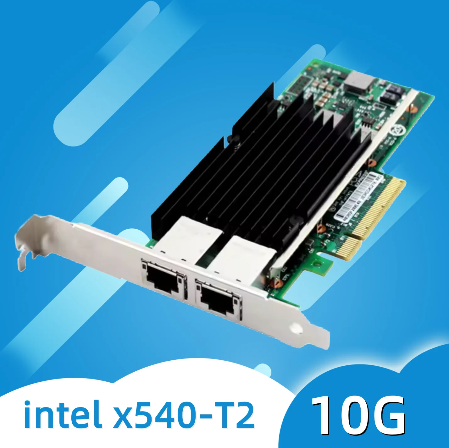 X540-T2 인텔 칩셋 PCIe x8 듀얼 구리 RJ45 10Gbps 포트 이더넷 네..