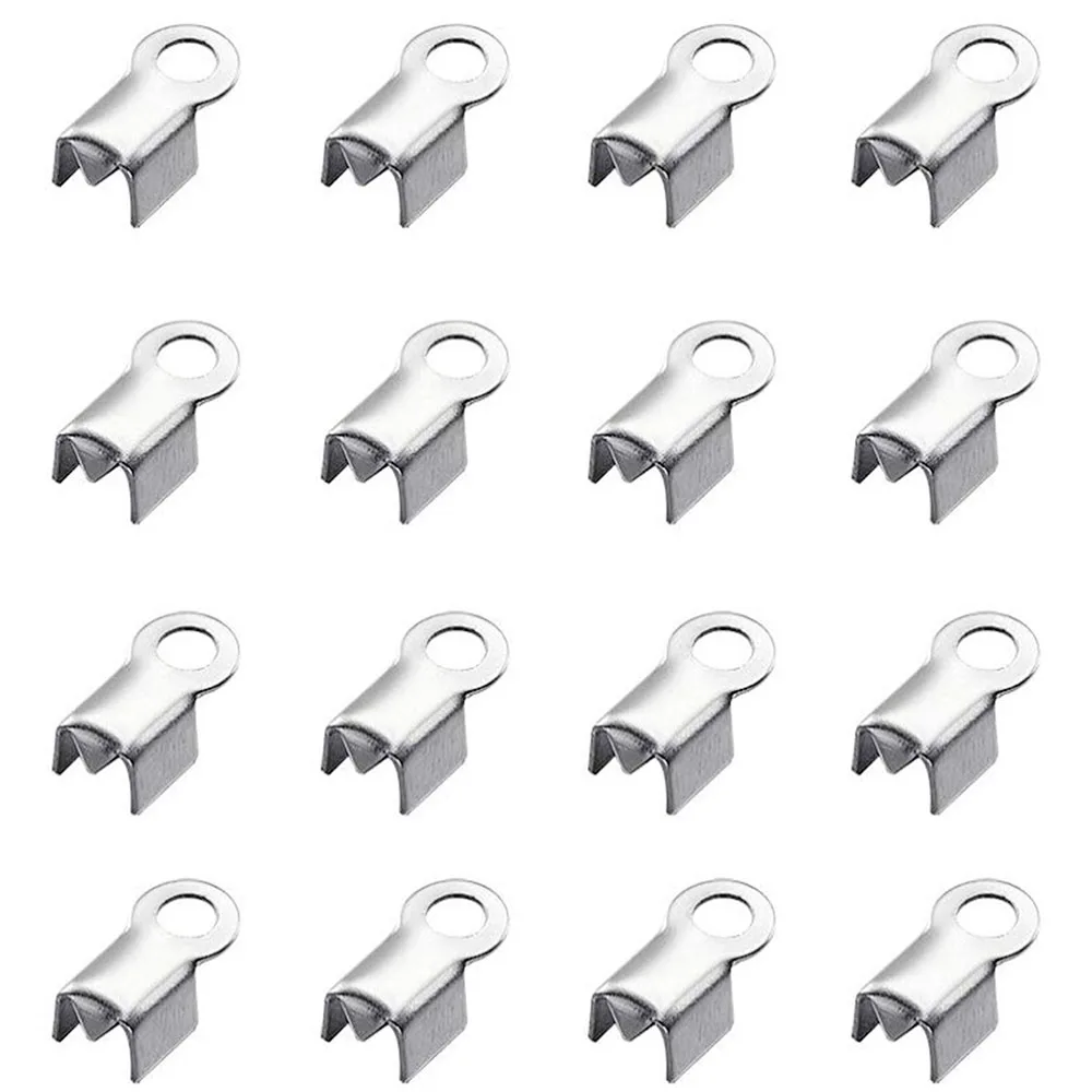 

Wholesale Stainless Steel Rope Chain Cords Crimp Bead End Caps Suit For 1/2/3mm Jewelry Making DIY Bracelet Necklace Connector