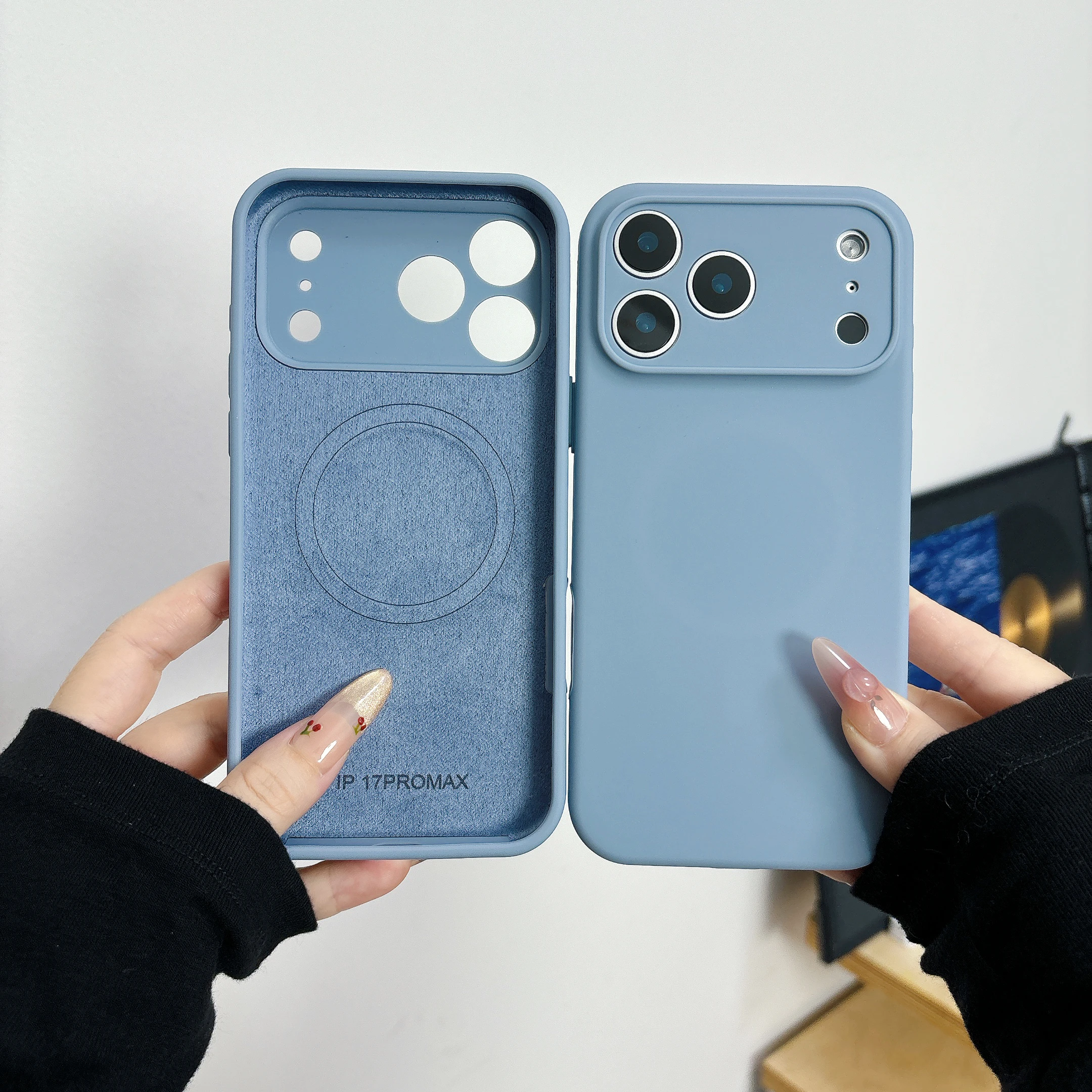 Luxury Liquid Silicone Magnetic Case with Lens Protection - Matte Soft Cover