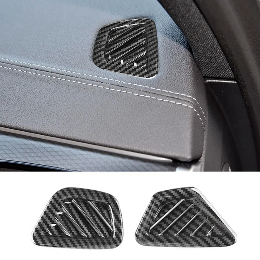 

For -BMW 5 Series G30 2018-2022 Carbon Fiber Dashboard Air Condition Vent Outlet Cover Trim Frame Sticker Accessories