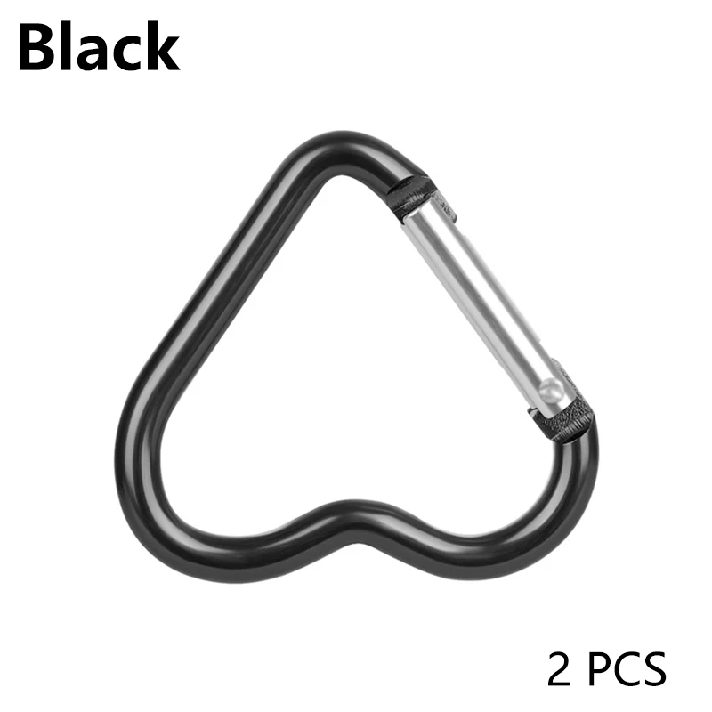 Moschettoni A Forma Di Cuore Rossi In Alluminio – Portachiavi Clip Per Campeggio, Zaino, Bottiglia, Regalo Simpatico - 2