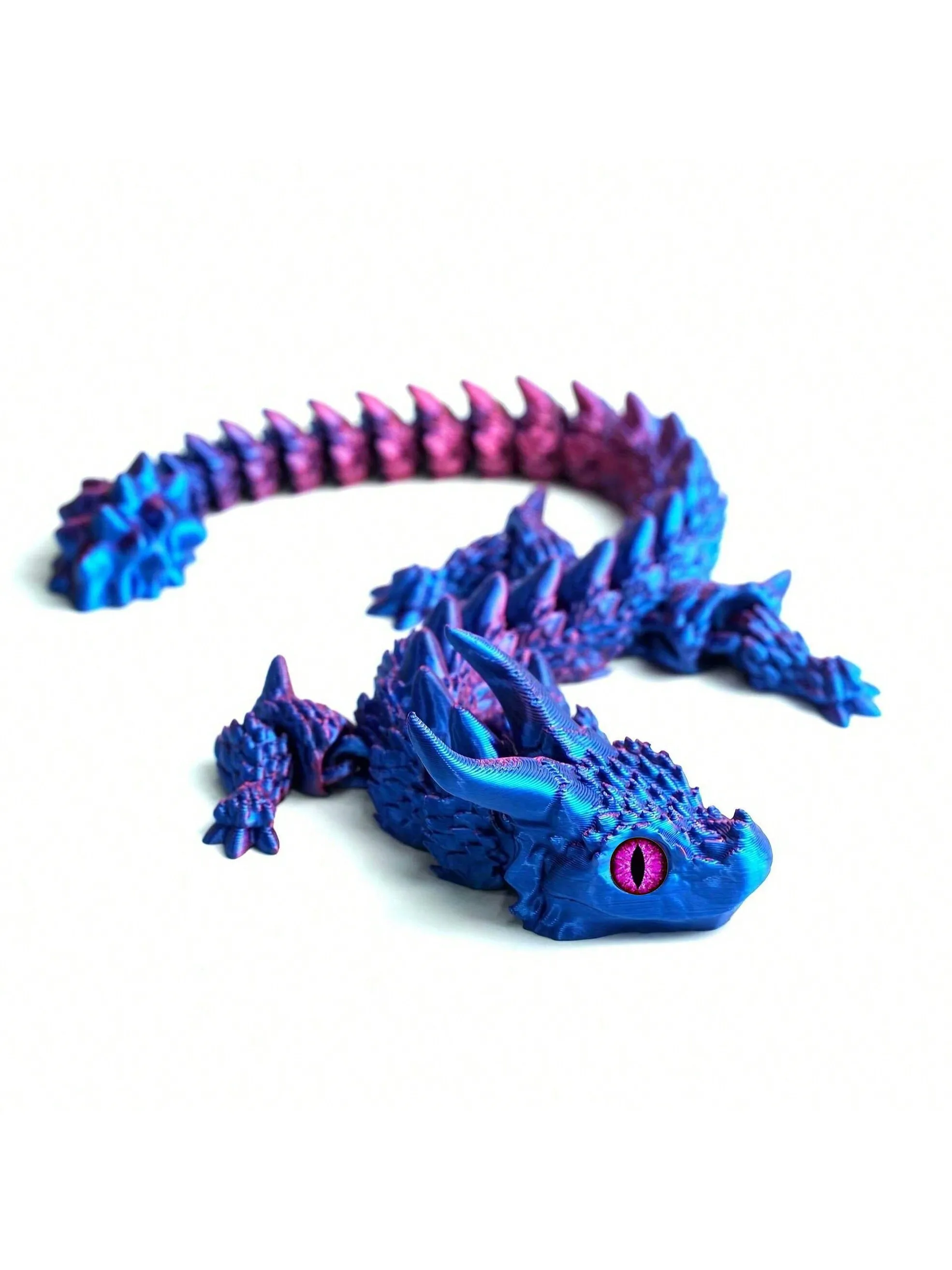 Flexible Joint Dragon Figurine 3D Printed Articulated Desk Decor Home Office Car Collectible Toy