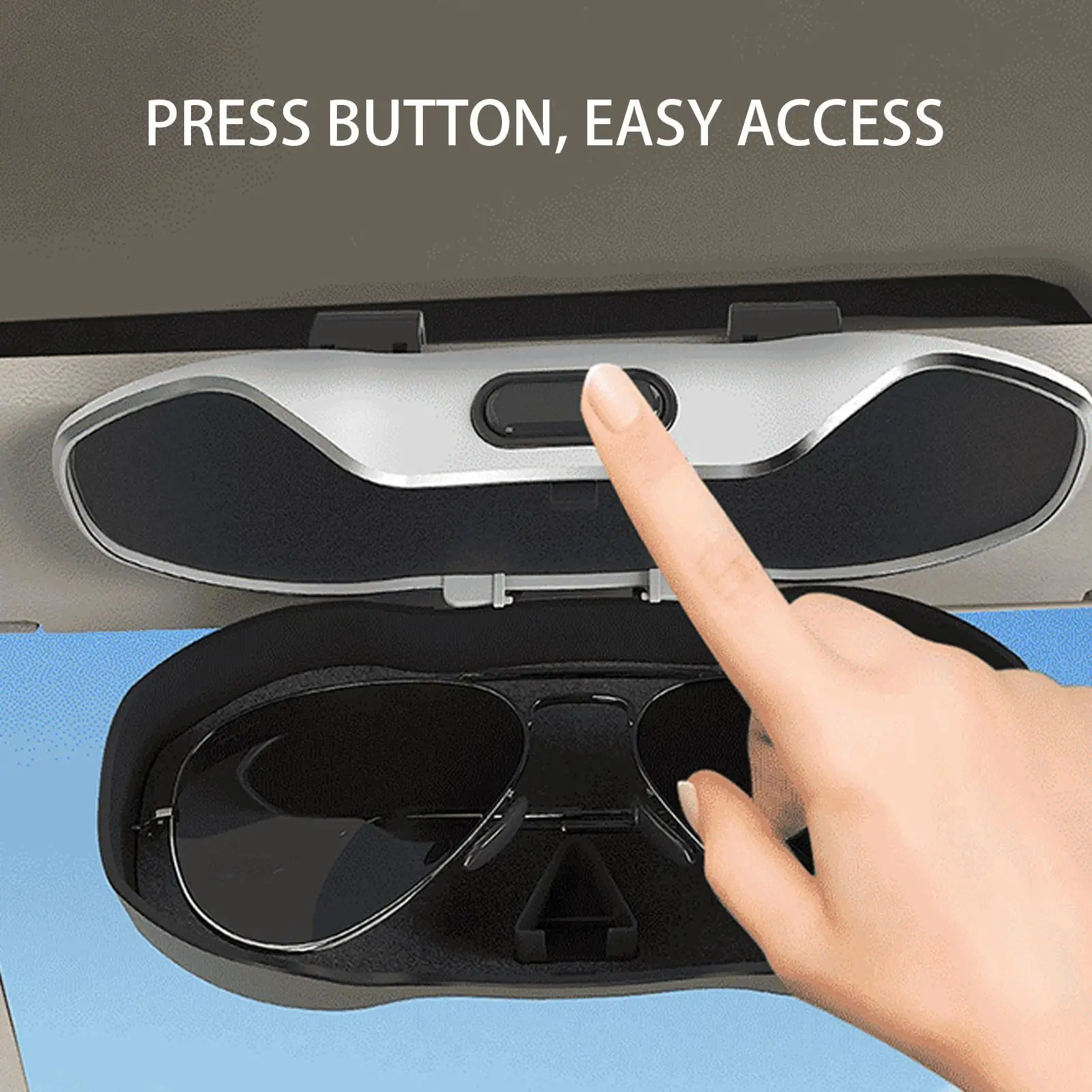 자동차 바이저 선글라스 홀더 자동 선글라스 홀더 슬리브 보호대 안경 주최자 여..