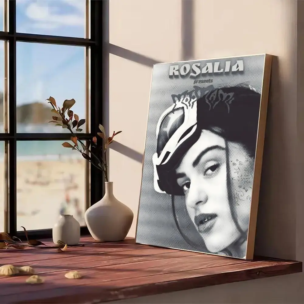 인기 가수 R-Rosalia 그림 서예 홈 침실 방수 캔버스 포스터 프레임 없는 벽 예술 인쇄 장식 벽화