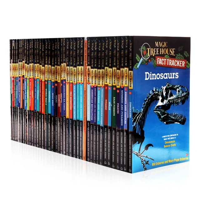 Original English Reading Children's Books 40 Books/Set Magic Tree House  Fact Tracker Story Books for Kids English Books