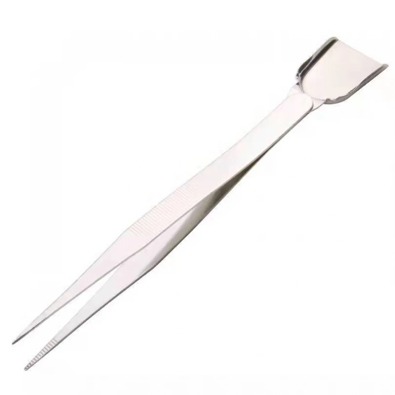 Precision Tweezers Silver Stainless Steel Mini Tweezers for Jewelry Gemstones Mini Shovel Beads Sorting Tool Supplies