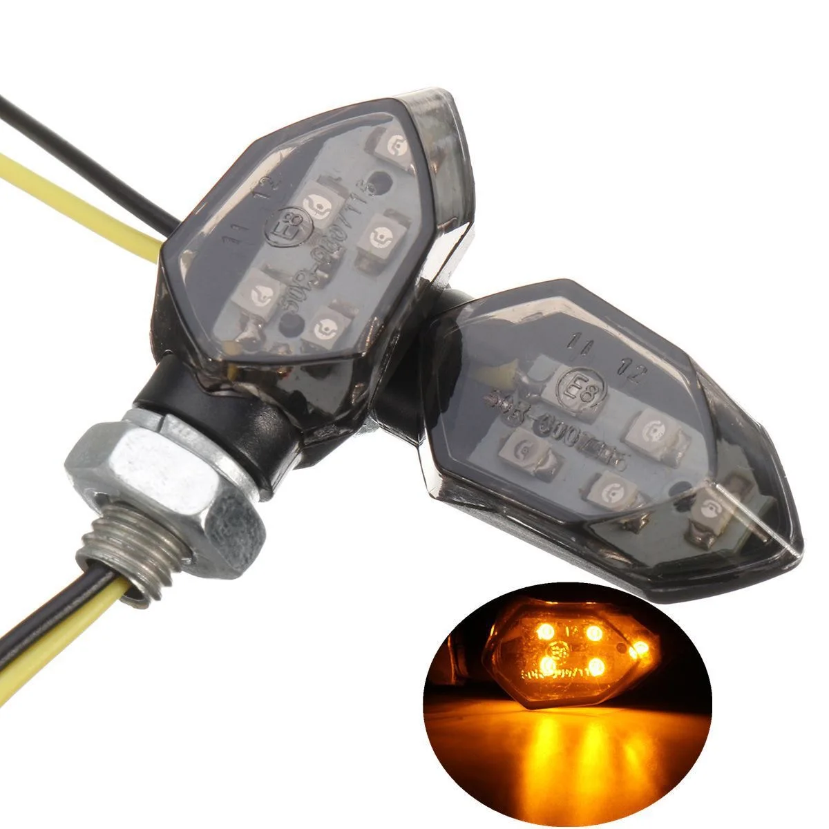 

2pcs LED Turn Signal Light Super Bright Motorcycle Mini Universal Led Motorbike Lampe Amber Blinker LED Indicators Light