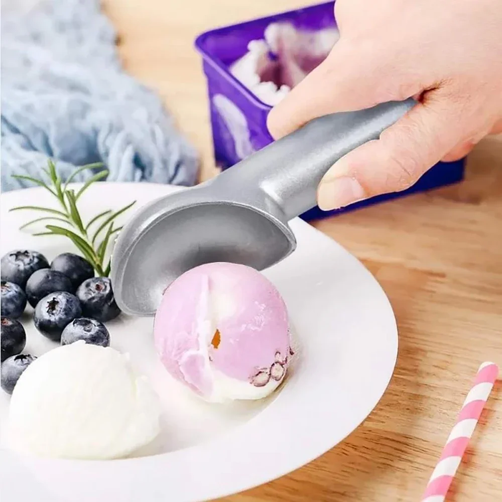 Stainless Steel Ice Cream Spoons Non-stick Long Handled Spade Ice Cream Digging Spoon Fruit Ball Making Tool Kitchen Bar Gadgets ice cream scoop,ice cream bowl spoon set