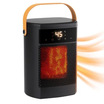 Feriales Keramik Heizlüfter Mini – Tragbarer Raumheizer mit Thermostat & LED-Display – Leise 70° Oszillierende Schreibtischheizung für Büro & Zuhause 1