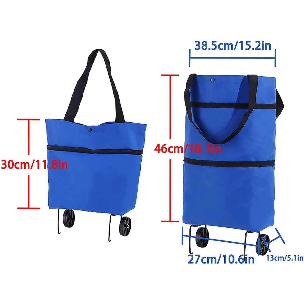 Small Pull Cart Folding Shopping Bag Shopping Buy Food Trolley Bag Wheels Buy Vegetables Organizer Portable