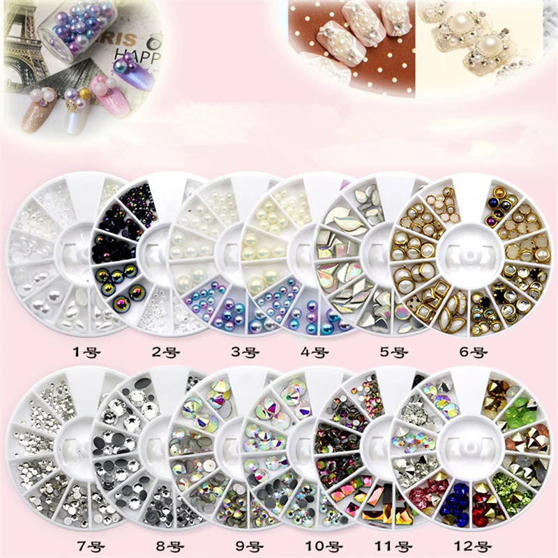 

1Box Nail Art Shiny Rhinestones Charms Mixed Irregular Shape Flatback Crystal Gems Nail Decorations DIY Nail Diamond Accessories