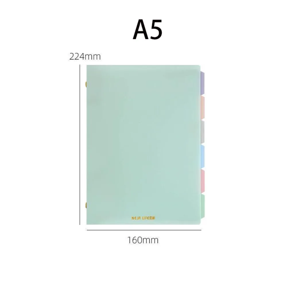 Colorful Refillable Binder Notebook with Pastel Dividers - Soft Cover Student Stationery