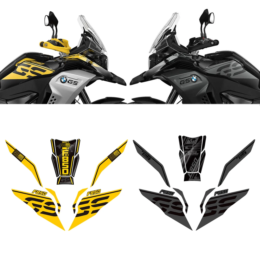 Motorcycle Fairing Sticker Kit Case for BMW F850GS Adventure 40 Year Triple Black Edition Decals Back Tank Sticker 2019-2022 f850gs motorcycle trunk decorate sticker for bmw motorrad aluminum box f850gs triple black 40 years decal