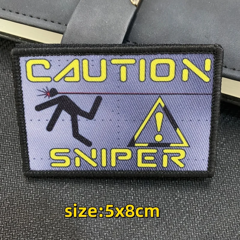 Taktische Skelett Soldat Pistole Liebe Druck Haken & Schleife Patches Sniper Moral Abzeichen Assault Life Aim At A Target Rucksack Aufkleber – Detail 4