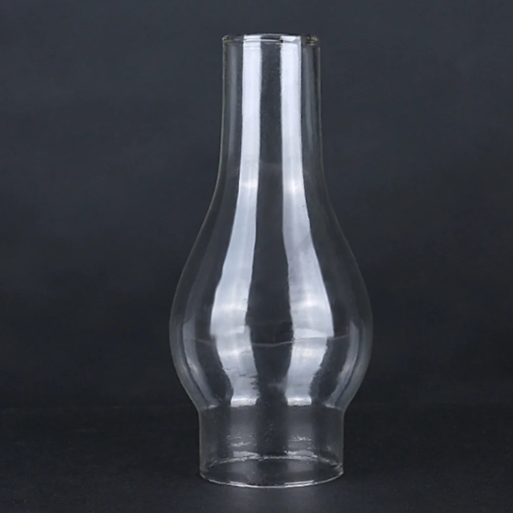 Ohlectric Glaslampenkamine 6 Stück - Mundgeblasen, Transparent, Für Öllampen & Vintage-Leuchten (Höhe 19,8 Cm)
