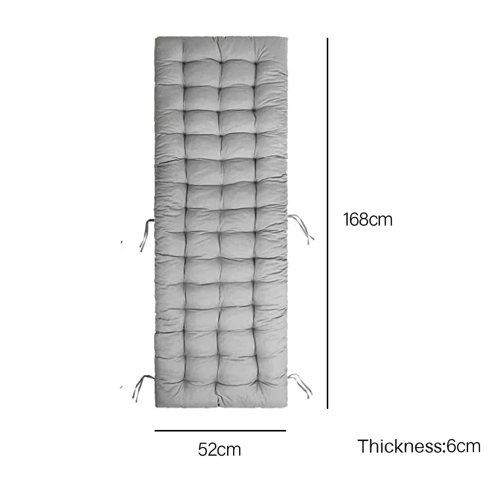 Sun Lounger Cushions Polyester Fiber Patio Chaise Lounge Cushions Pad  Indoor Outdoor Lounge Chair Cushion for Travel Holiday