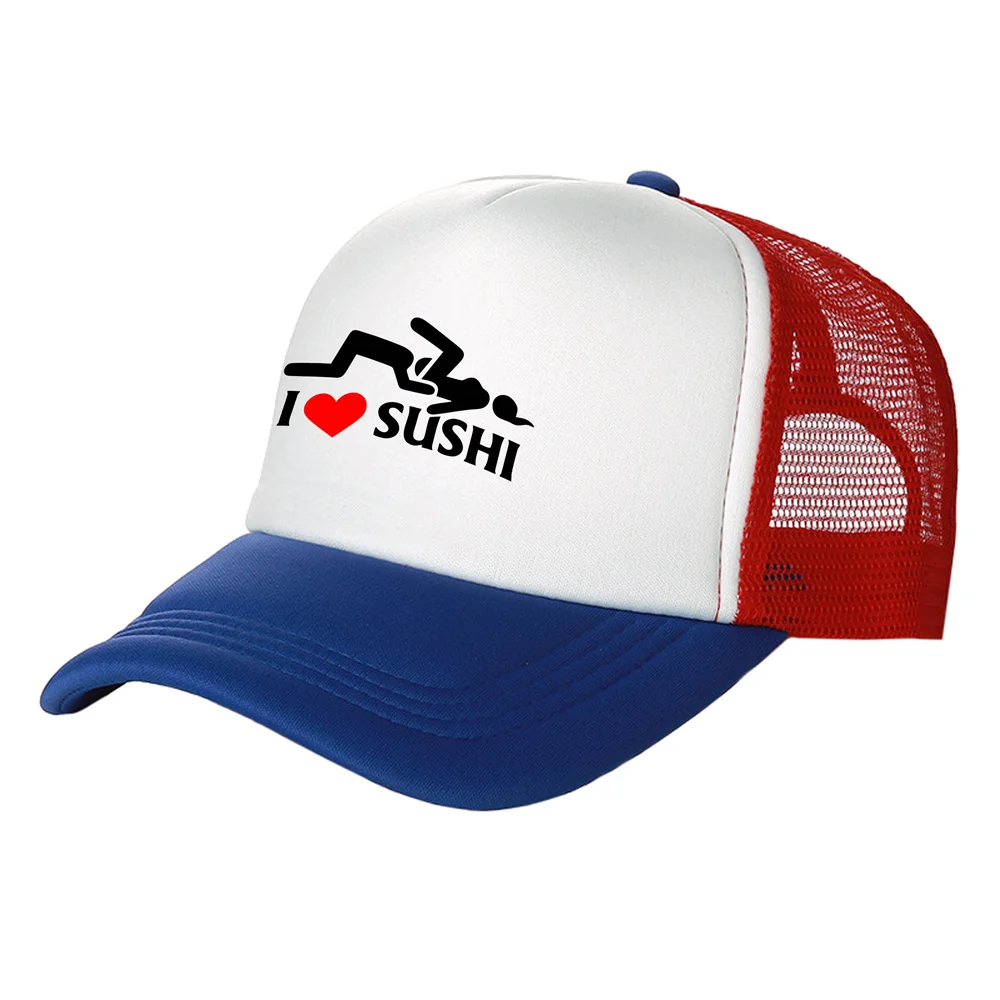 I Love Sushi Trucker Caps Men Funny Hat Baseball Cap Cool Summer