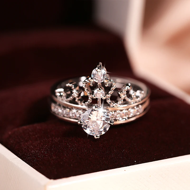 925 Silver Crown Ring