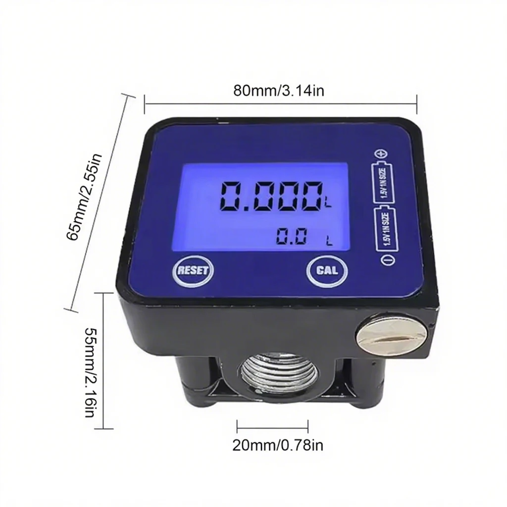 G1/2 Electronic Gear Flow Meter DN15 High Precision LCD Display Flowmeter Flow I