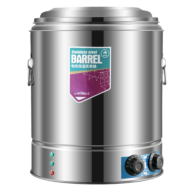 Steaming Boiling Vat Commercial Full Double Bottom Non-Stick Electric  Heating Boiled Water Bucket Large Capacity Insulated - AliExpress