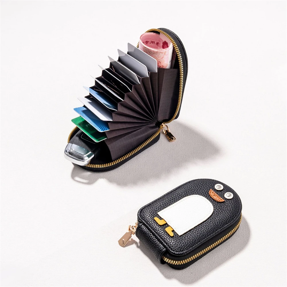 

Короткий кошелек из искусственной кожи, прочный модный Удобный многофункциональный милый кошелек в виде пингвина, кошелек с несколькими картами для монет, популярный мини-кошелек