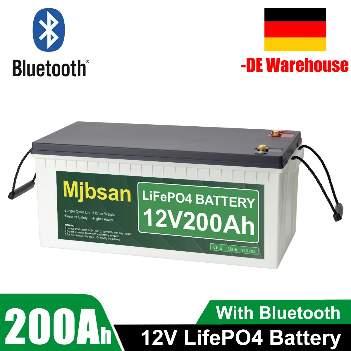 12V 200Ah LiFePo4 Deep Cycle Lithium Battery Bluetooth / Self