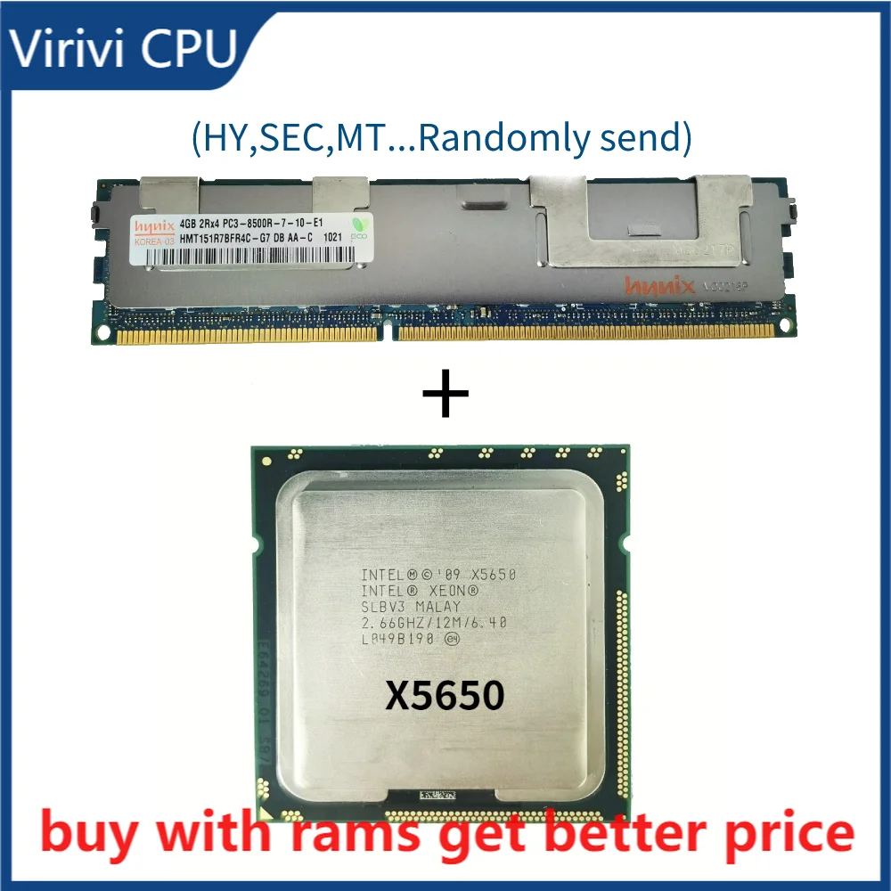 Серверная оперативная память DDR3 4 Гб 2 с радиатором 1066 МГц x5650 66 ГГц 12 МБ 6 ядер