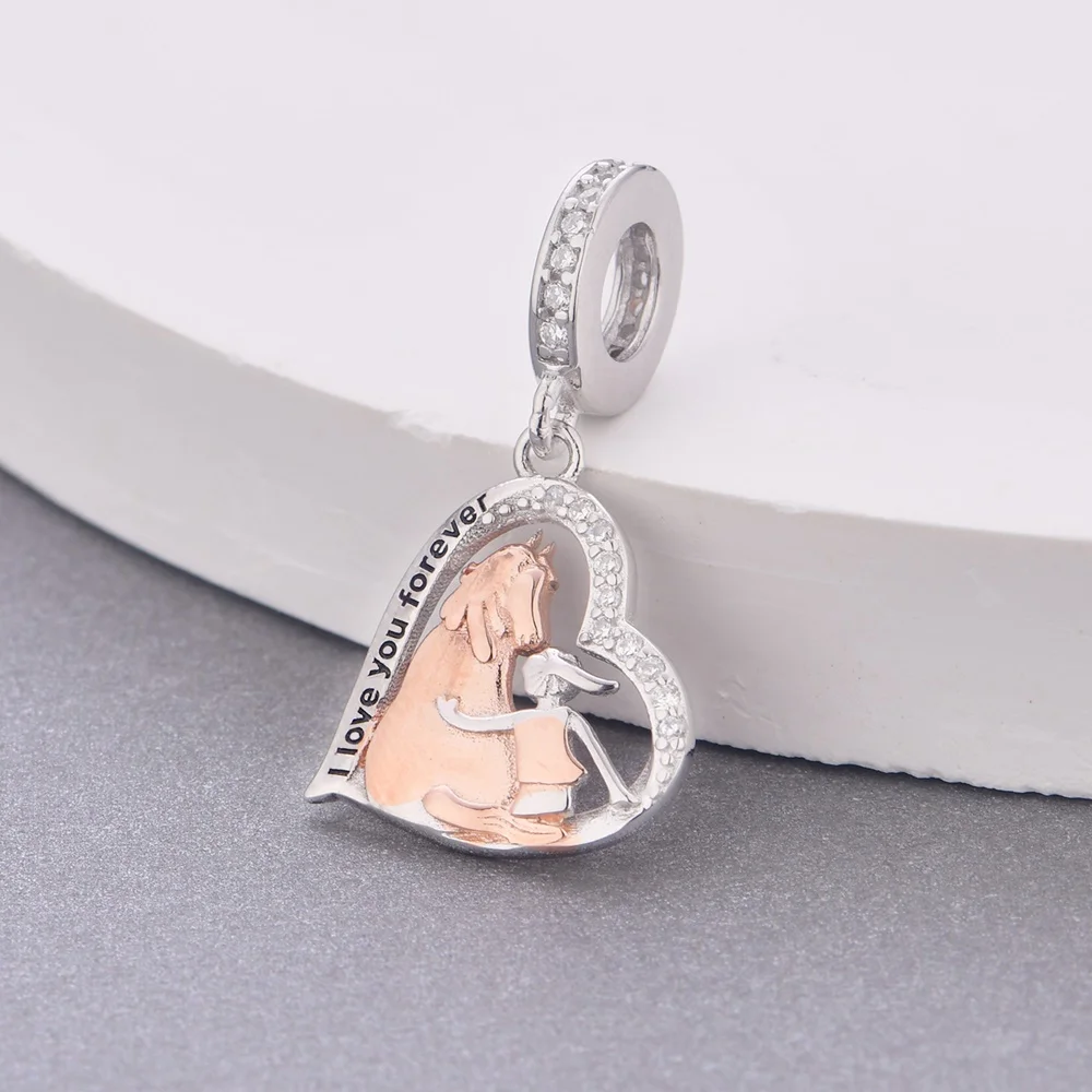 Fit Original Brand Charm Bracelet 925 Sterling Silver My Friend Little White Horse Bead For Making Women Berloque 2023 4