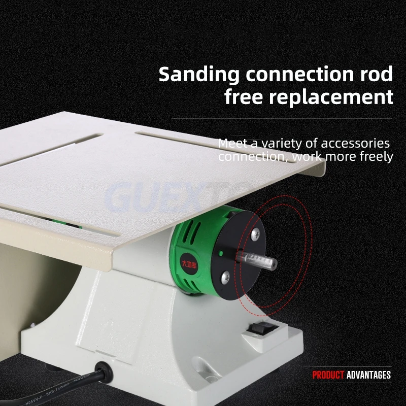 220V Electric Bench Polishing Grinding Machine Table Saw Sander Gem Jewelry Rock Grinder Desktop Lathe Polisher Adjustable Speed