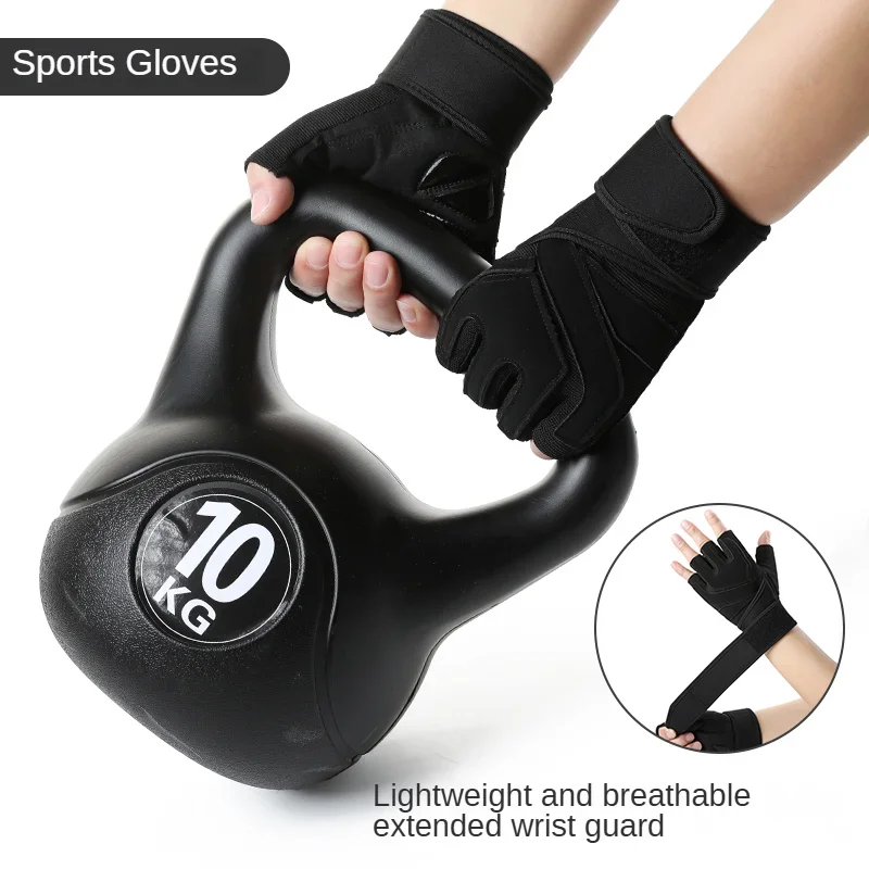 Outdoor Gloves Grips Anti-Skid Wrist Straps Protector for Weightlifting Support Bench Press Pull-up Fitness Gloves Palm Protect