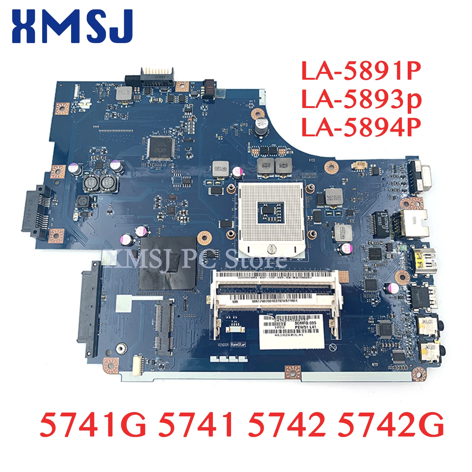 

XMSJ NEW70 LA-5892P For XMSJ Acer Aspire 5741G 5741 5742 5742G Motherboard + Heatsink Cooler Fit For LA-5891P LA-5893p LA-5894P