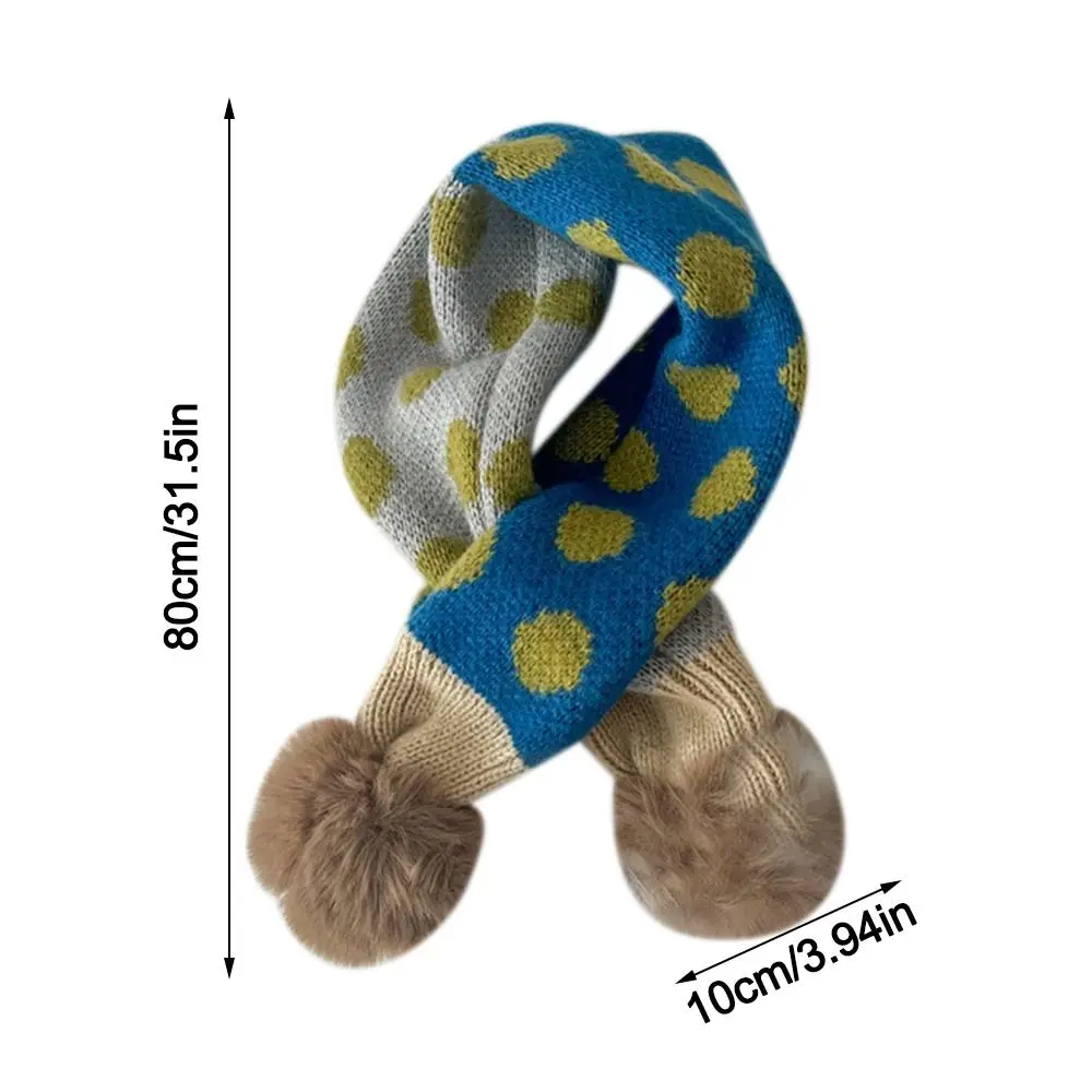 Neckerchief Thickening Thermal Neck Warmer Windproof Snap Fastener Boys Girls Knitting Scarf Ski Motorcycle Scarf Autumn Winter