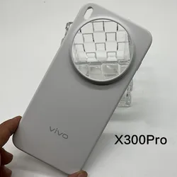 Ultra Thin Slim Soft Shockproof Matte Luxury Rubber Skin Clear Back Phone Case for Vivo X300 Pro (Greyish white)