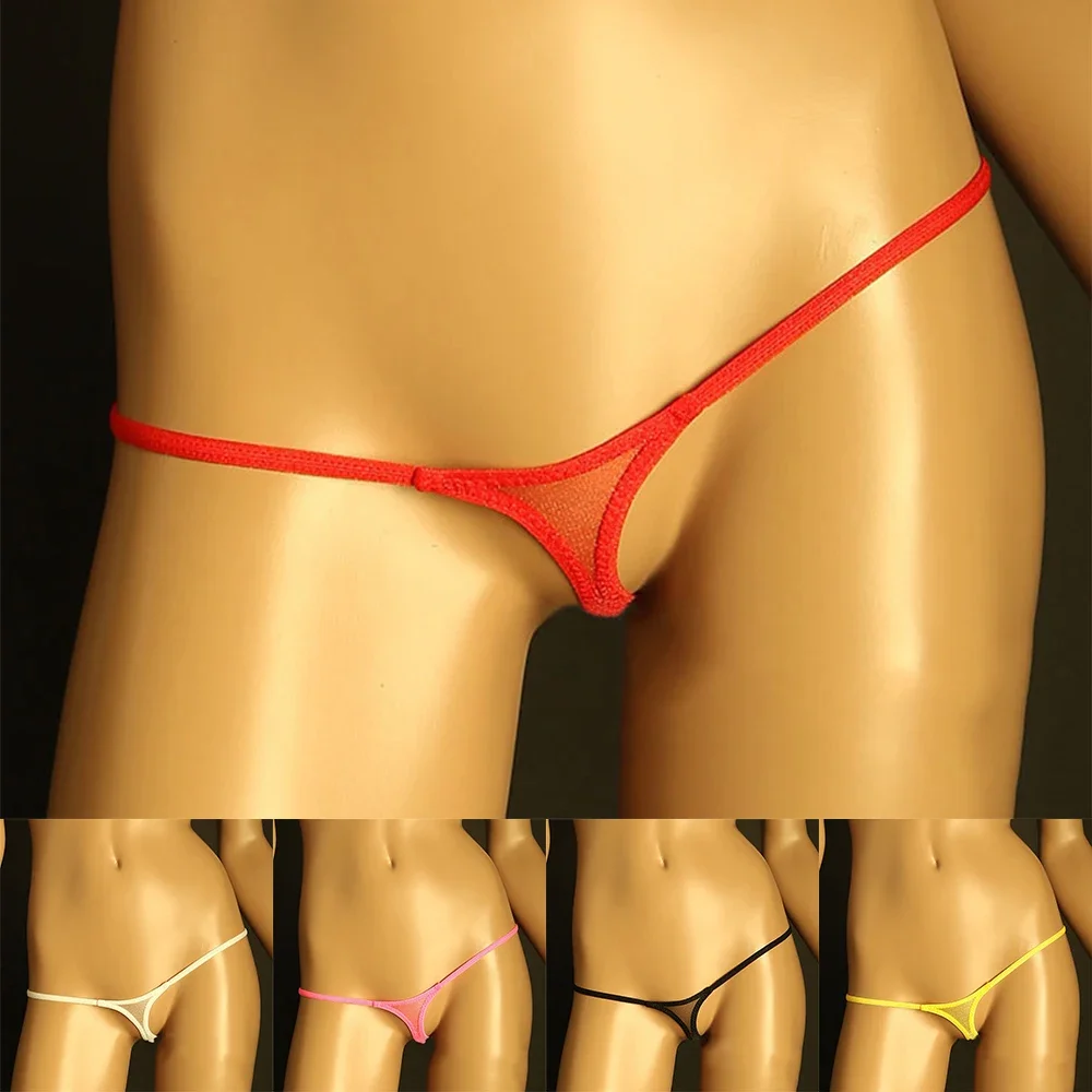 Women's Panties Sexy Lingerie Mini G-String T-back Thongs Transparent Mesh Briefs