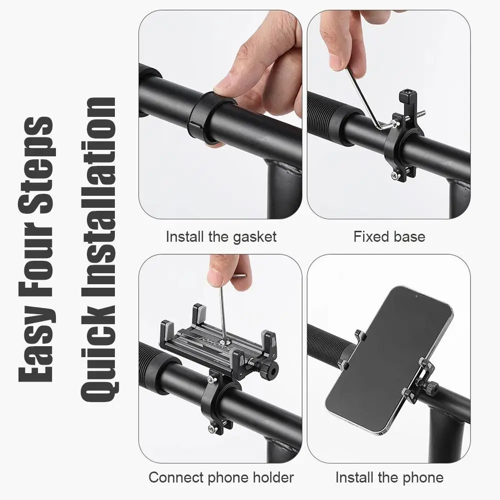 Universal Aluminum Adjustable Bike Phone Mount Stand and Holder