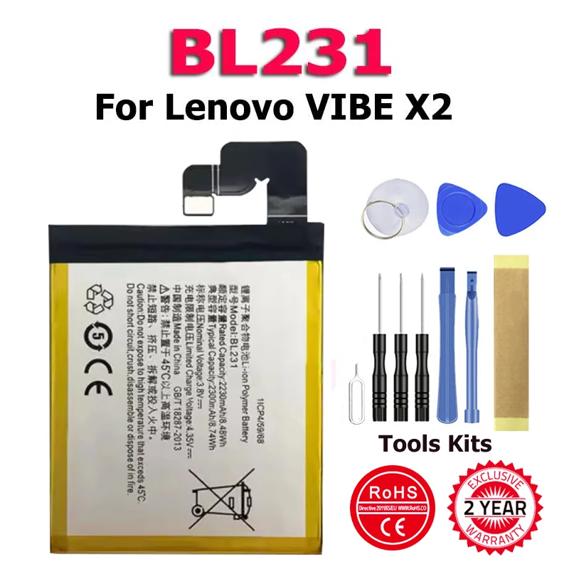 

100% New Phone BL231 Battery For Lenovo VIBE X2 Lenovo S90 S90u + Free Tools
