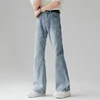 Men Comfortable Baggy Commute Jeans Male Fashion Casual Bell Bottom Denim Pants Korean Simple Vintage Straight Denim Trousers 1