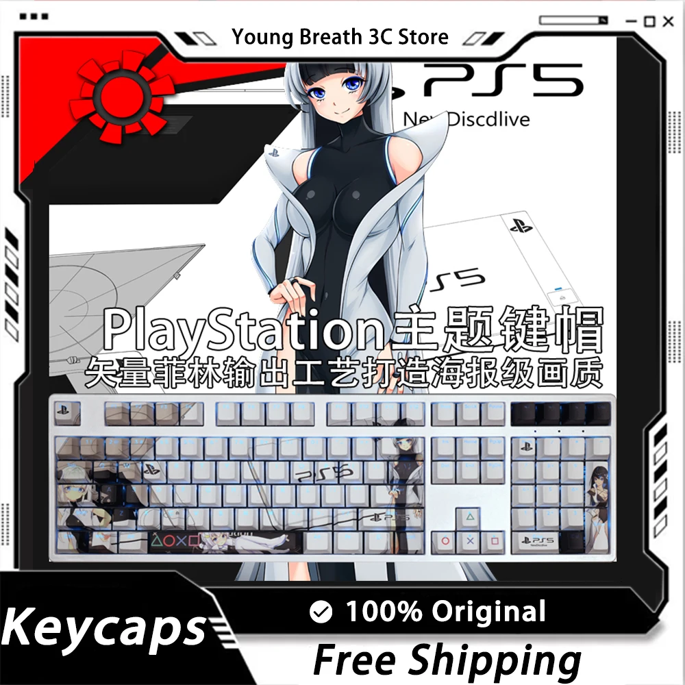 

Custom Diy Sexy Hentai Keycaps Mechanical keyboard kit Keycap Light Transmission 108Key PBT Keycap Set PC Gamer Accessories Gift