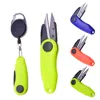 Fishing Quick Knot Tool Kit Shrimp Shape Fold Scissors Fishing Line Cutter Clipper Nipper Hook Sharpener Fishing Tackle 1