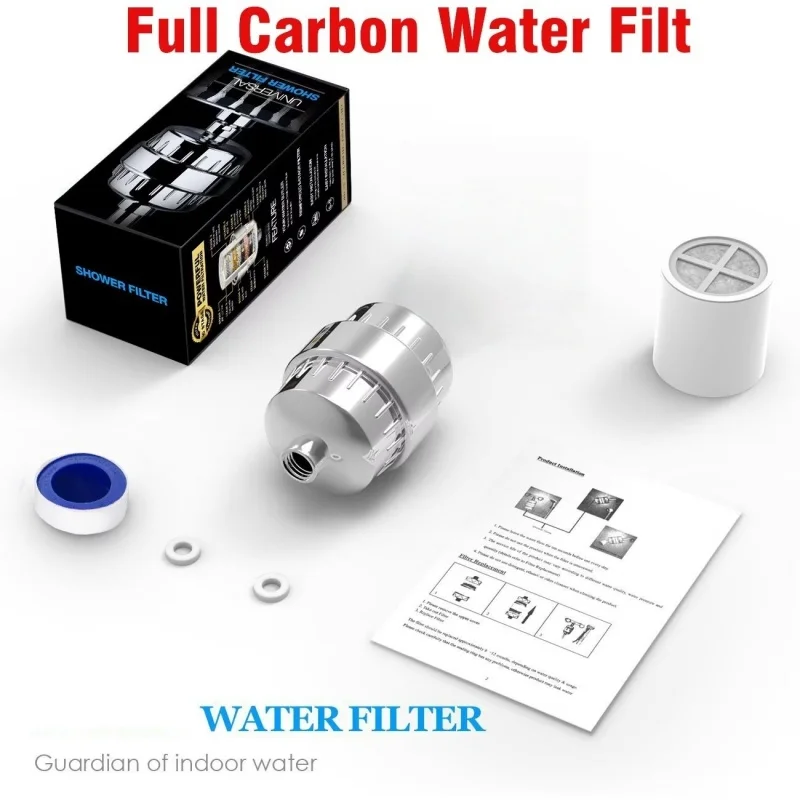 High Output Revitalizing Shower Filter with Replaceable Cartridge – Eliminates Chlorine and Heavy Metals, Softens Hard Water
