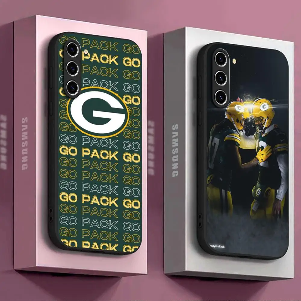 S-Super-Bowl-Green-Bays Packers  Phone Case For Samsung Galaxy S23 S22 S21 S20 Plus Ultra M54 Note20 Soft Black Phone Cover