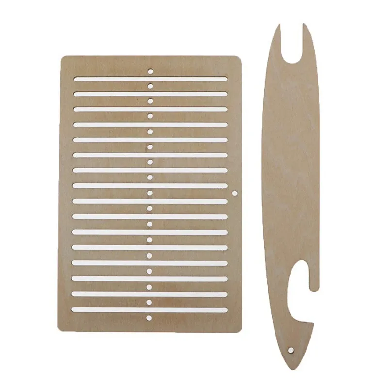 DIY Mini Tapestry Table Wooden Weaving Loom Elastic Bands For Weaving Lacing Machine Knit Wood Comb Kids Toys Material Set