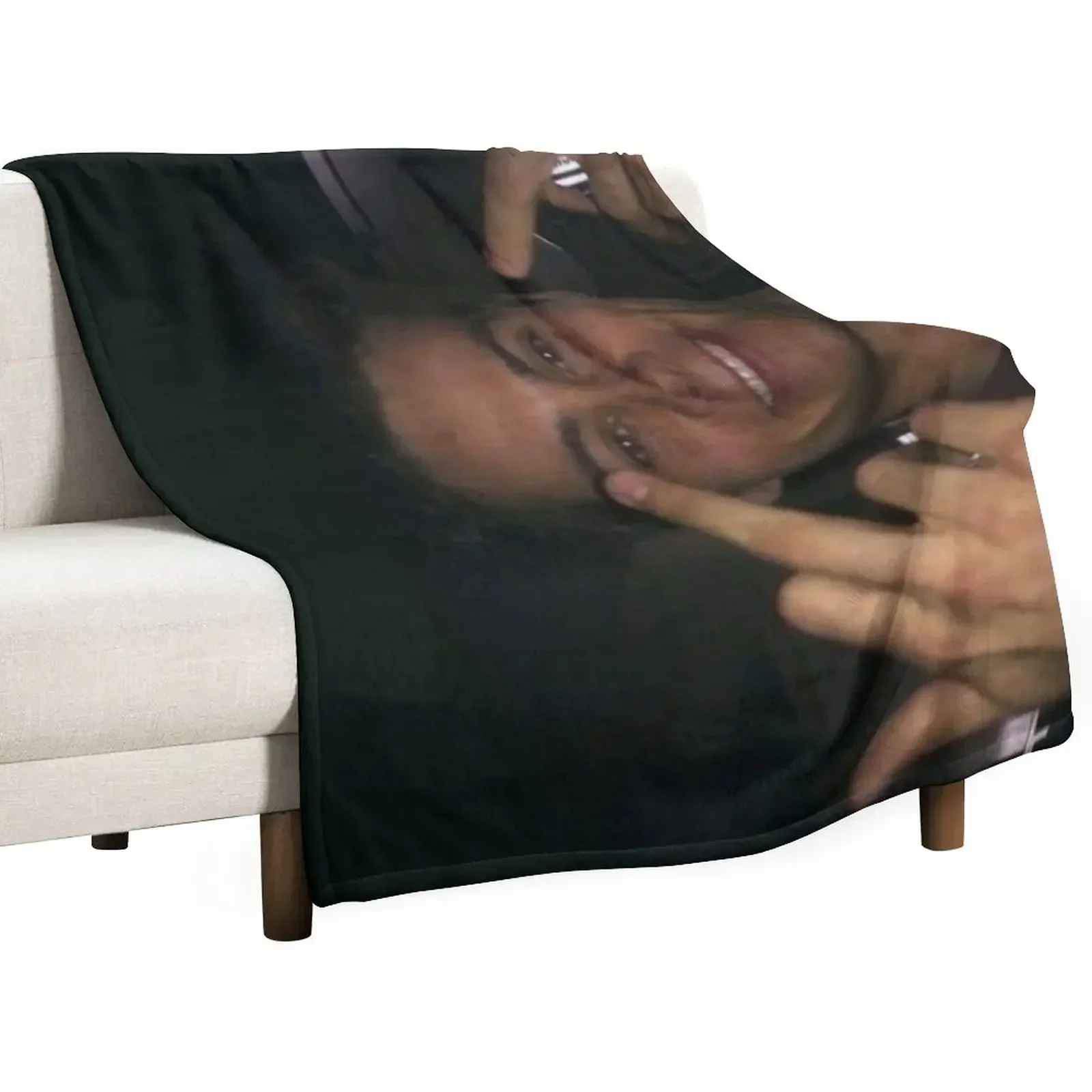 

dylan o’brien middle fingers Throw Blanket Multi-Purpose Heavy Shaggy Sofa Quilt Blankets