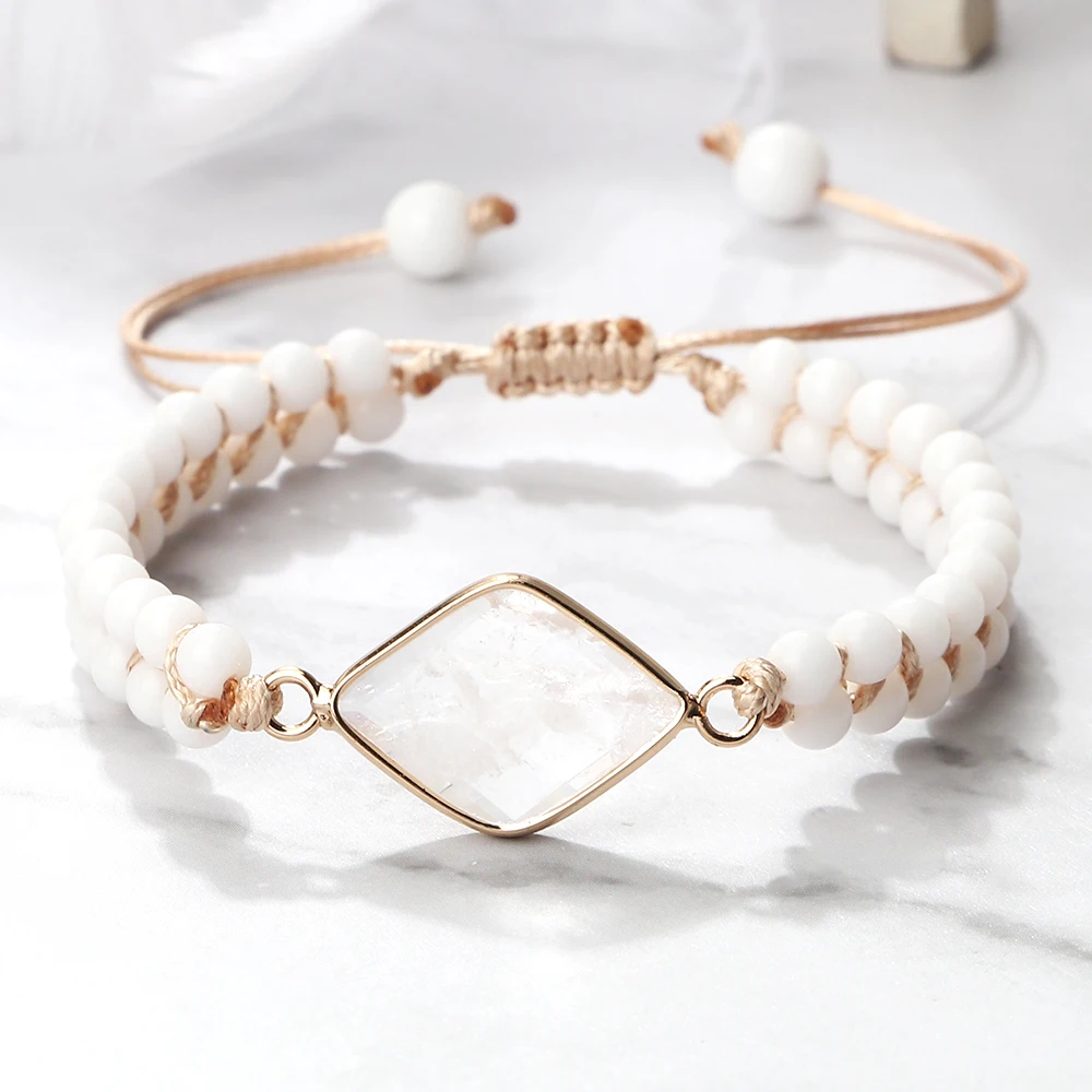 Bracciale Uomo In Pietre Naturali Blu E Nero – Regolabile, Intrecciato, Set Da 2