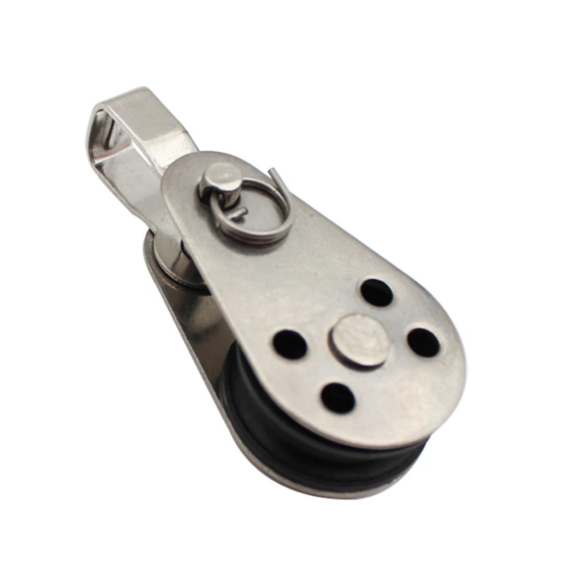Stainless Steel Pulley Block Hanging Wire Towing Wheel Lifting Rope 5pcs