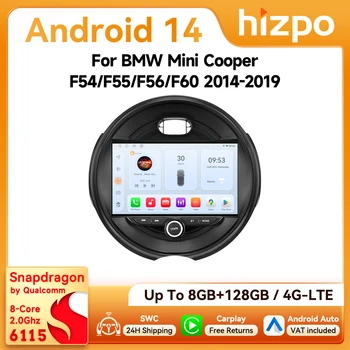 Radio de Coche Android Hizpo 2Din de 9 Pulgadas para BMW Mini Cooper F54 F55 F56 F60 2014-2019, CarPlay, Multimedia, GPS, Navegación, 4G, Bluetooth, RDS, DSP, SWC, Snapdragon6115, 360 ° CAM 1