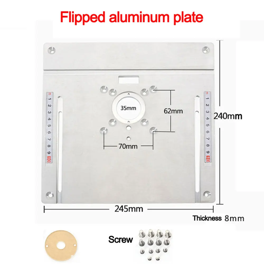 router bits for wood Aluminium Router Table Insert Plate Electric Wood Milling Flip Board with Miter Gauge Guide Set Table Saw Woodworking Workbench cnc wood router Woodworking Machinery