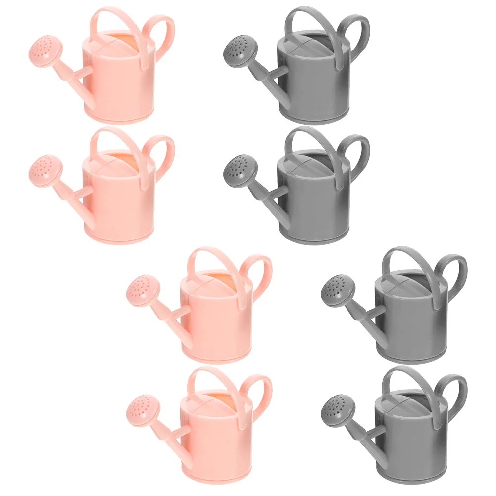 

8Pcs Plastic Watering Cans Miniature Kettle Props Decors Artificial Handheld Watering Kettle